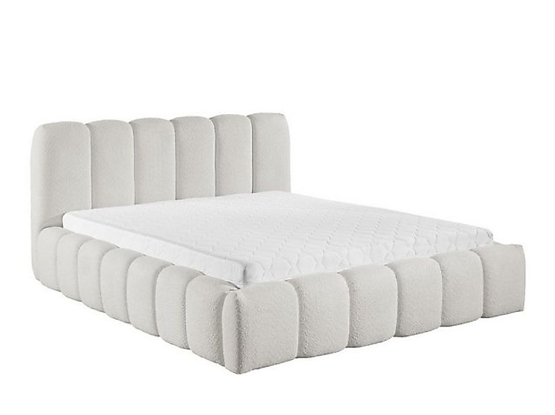 yourhouse24 Polsterbett Micandi Doppelbett Bettgestell Lattenrost Bouclé günstig online kaufen