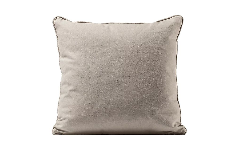 HOME STORY Kissen  Bella - beige - 100% Polyesterfüllung - 40 cm - Sconto günstig online kaufen