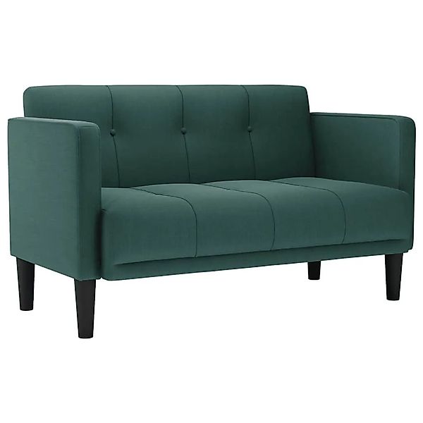 vidaXL Zweisitzer-Sofa Dunkelgrün 111 cm Stoff 4100563 günstig online kaufen