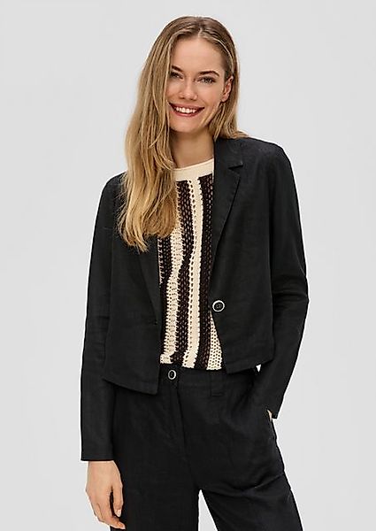 s.Oliver Jackenblazer Kurzer Boxy-Blazer aus Leinen Garment Dye günstig online kaufen