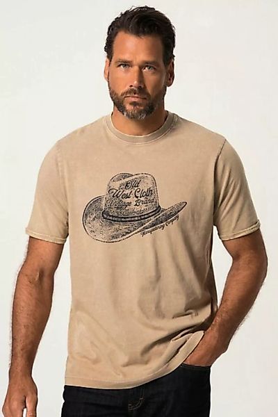 JP1880 T-Shirt T-Shirt Halbarm Vintage Look Cowboy-Hut Print günstig online kaufen