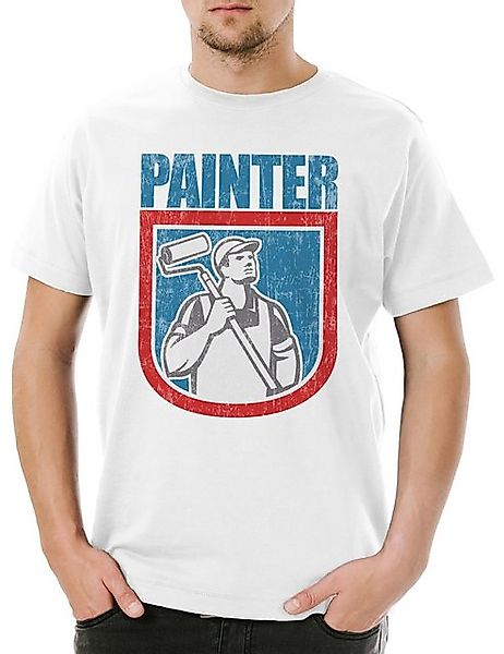 Urban Backwoods Print-Shirt Urban Backwoods Painter I Herren T-Shirt Weiß G günstig online kaufen