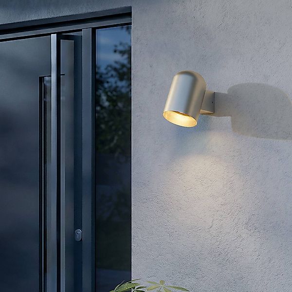 Lindby Außenwandleuchte Lupil, aluminium, Metall, GU10, IP44 günstig online kaufen