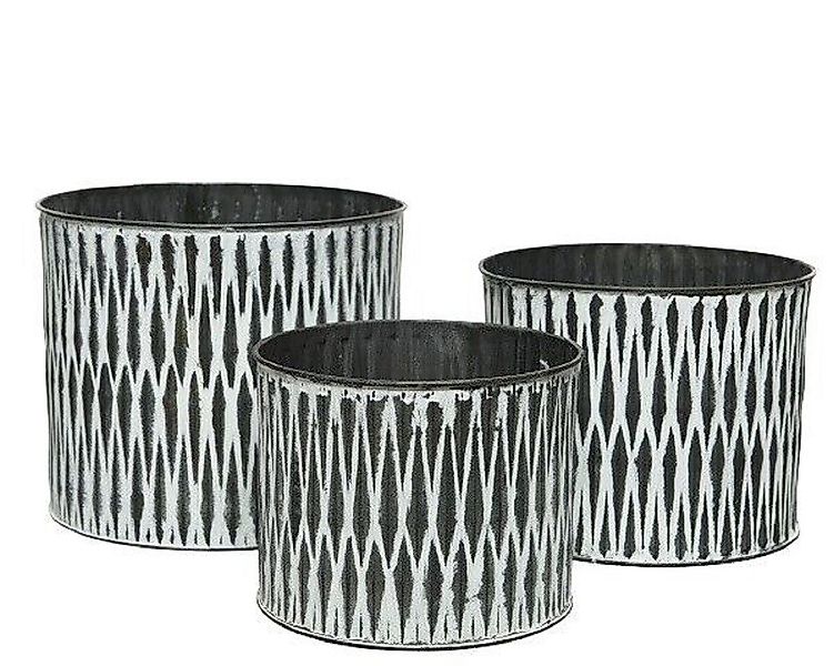 Kaemingk Übertopf Pflanztopf Blumentopf Blumenübertopf Zink weiß gebleicht günstig online kaufen