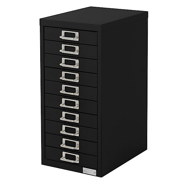 ML-Design Aktenschrank mit 10 Schubladen 28x38x60cm Schwarz aus Metall günstig online kaufen