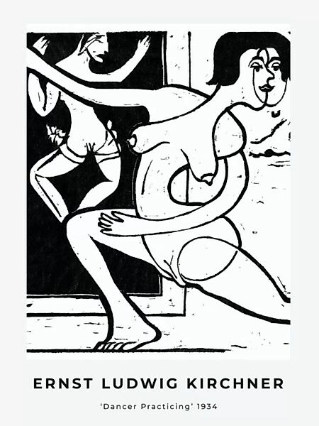 Poster / Leinwandbild - Übende Tänzerin Von Ernst Ludwig Kirchner günstig online kaufen