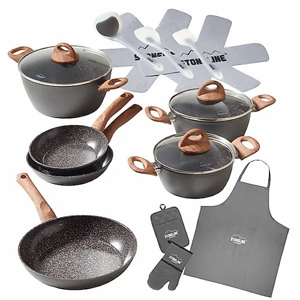 STONELINE Topf-Set »STONELINE® 17-teiliges Koch-Set, mit Glasdeckeln« Set, günstig online kaufen