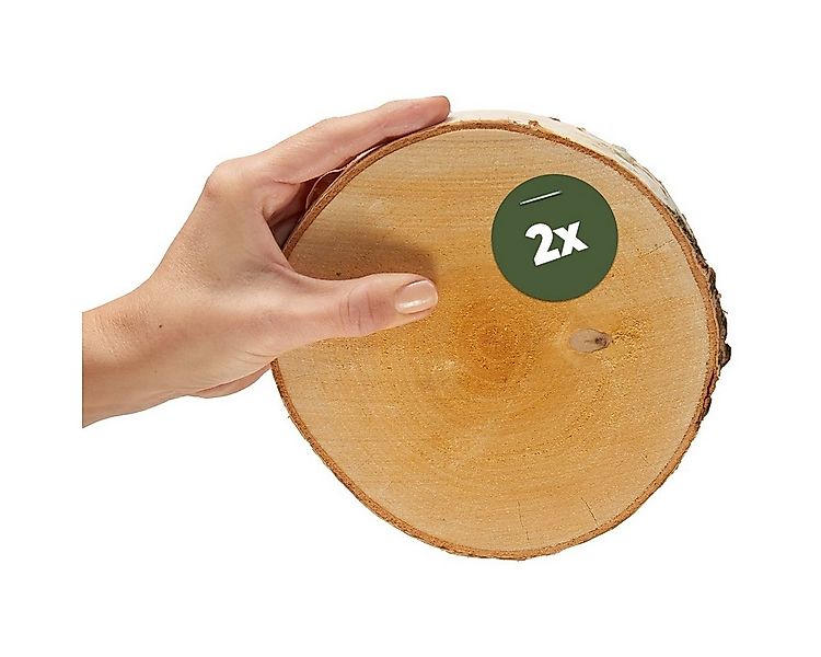matches21 HOME & HOBBY Bastelnaturmaterial Baumscheiben Birke Holz-Platten günstig online kaufen