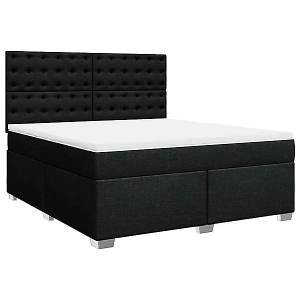 vidaXL Boxspringbett mit Matratze Schwarz 180x200 cm Stoff 3290583 günstig online kaufen