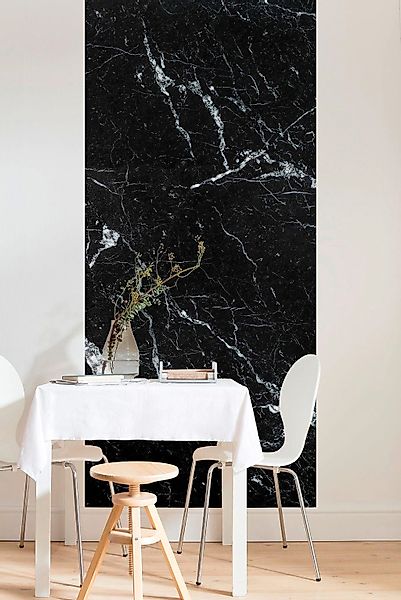 Komar Fototapete Vlies Marble Nero Panel 100 x 250 cm  100 x 250 cm günstig online kaufen