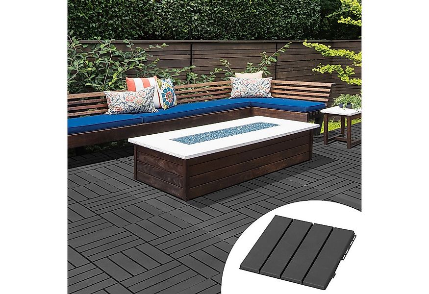 MC Star Klickfliesen Outsunny Terrassenfliesen 9er Set Balkonfliesen Klickf günstig online kaufen
