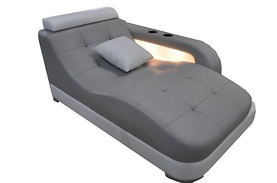 JVmoebel Chaiselongue Designer Leder Chaiselongues + USB Ottomane Sofa Echt günstig online kaufen