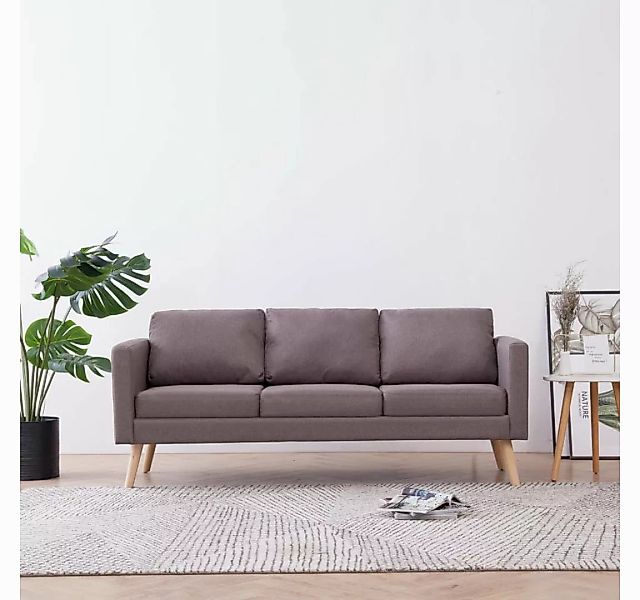 vidaXL Sofa 3-Sitzer-Sofa Stoff Taupe Couch günstig online kaufen