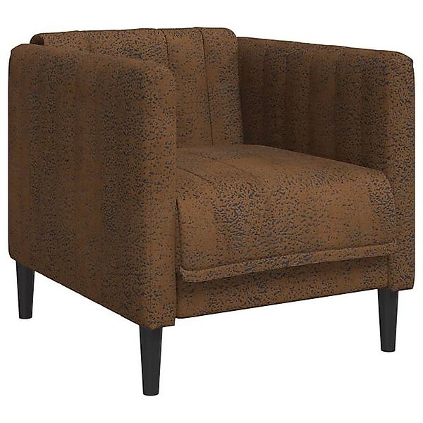 vidaXL Sofa Sessel Braun Kunstleder Wildleder-Optik günstig online kaufen