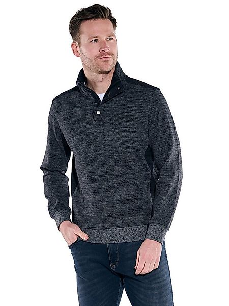 Engbers Sweatshirt Herren Sweatshirt mit Stehkragen, Schwarz günstig online kaufen