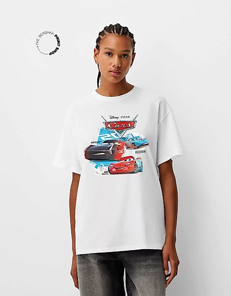 Bershka Oversize-T-Shirt Cars Print Mit Kurzen Ärmeln Damen 10-12 Grbrochen günstig online kaufen