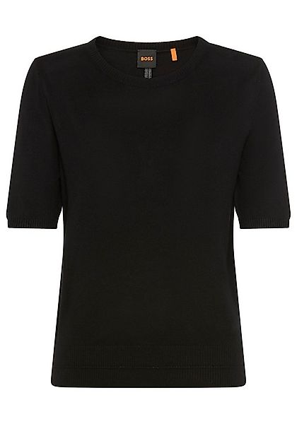 BOSS ORANGE Kurzarmpullover Fiaffusa Premium Damenmode mit dezentem Ajourst günstig online kaufen