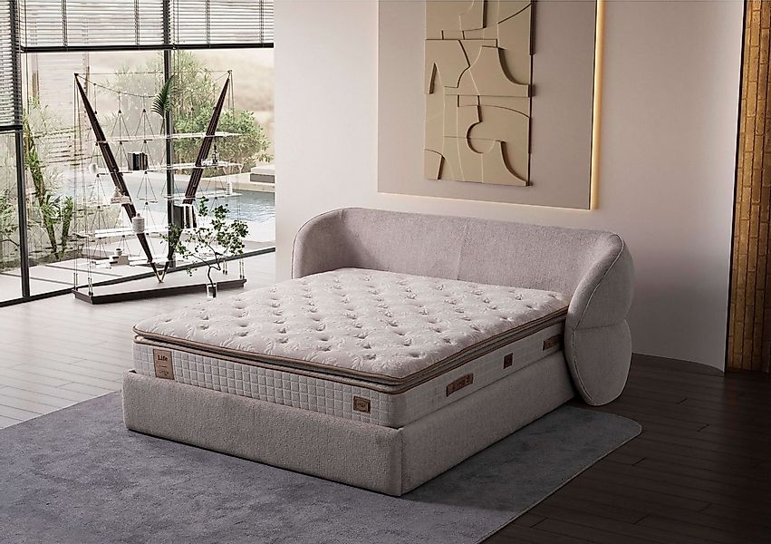 Özberk Boxspringbett Alin (160 x 200 cm, 4-St., 4-Teilig), Kompakter Luxus günstig online kaufen