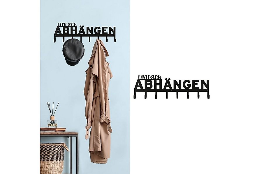 CEPEWA Garderobenleiste Garderobenleiste "Einfach Abhängen" Spruch 8 Haken günstig online kaufen
