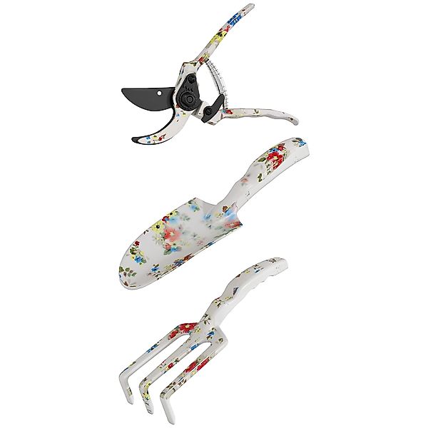 Outsunny Gartenwerkzeug Set 3 Stück Garten Werkzeug aus Metall Gartengeräte günstig online kaufen