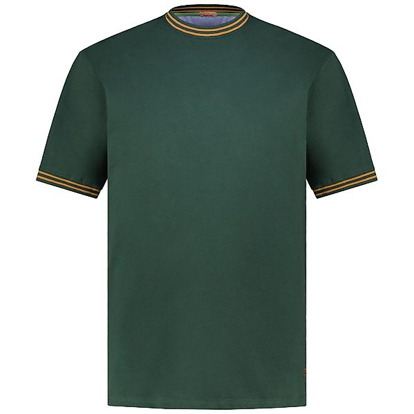 North T-Shirt mit Kontrastdetails Farbe grün Größe: 4XL günstig online kaufen