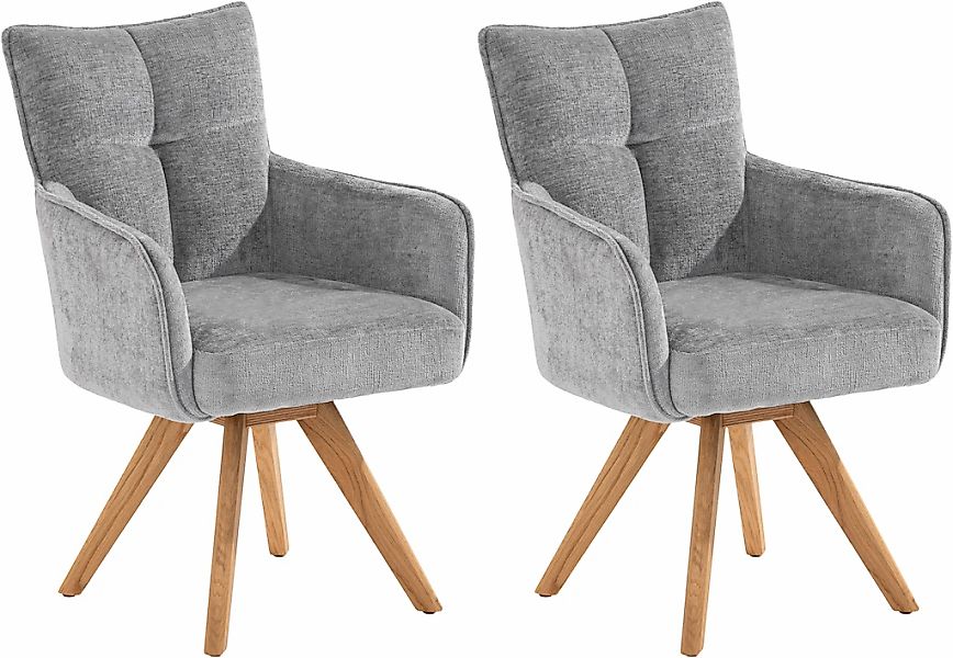 set one by Musterring Armlehnstuhl "Tucson", (Set), Chenille, 2er-Set, dreh günstig online kaufen