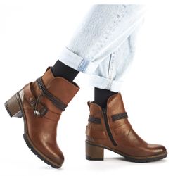 Rieker Stiefelette, Boots, Blockabsatz, Zierbänder, in günstig online kaufen