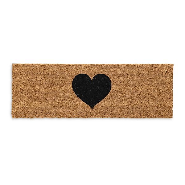 relaxdays Fußmatte Kokos Fußmatte mit Herz, günstig online kaufen