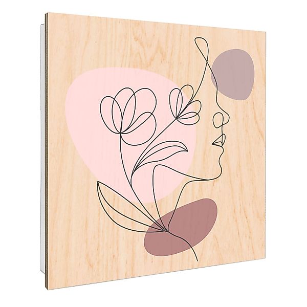 Banjado Großer Schlüsselbox Holz 30x30cm Weiß Scharnier Rechts 50 Haken Sch günstig online kaufen