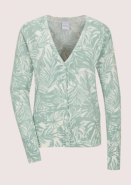 MADELEINE Strickjacke "Strickjacke Elegante Feinstrickjacke mit Print, V-Au günstig online kaufen