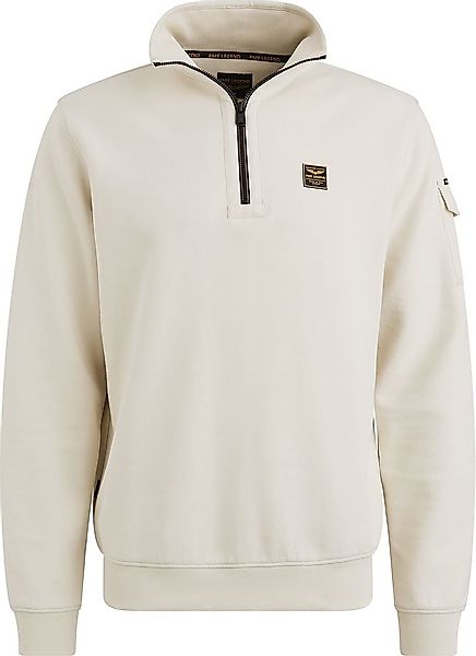 PME Legend Half Zip Sweater Interlock Jersey Ecru - Größe M günstig online kaufen