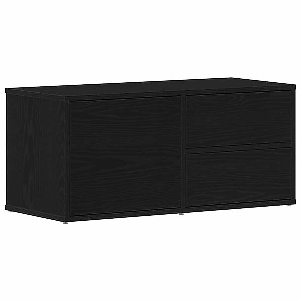 vidaXL TV-Schrank Schwarz 80 x 34 x 35,5 cm Holzwerkstoff 862483 günstig online kaufen