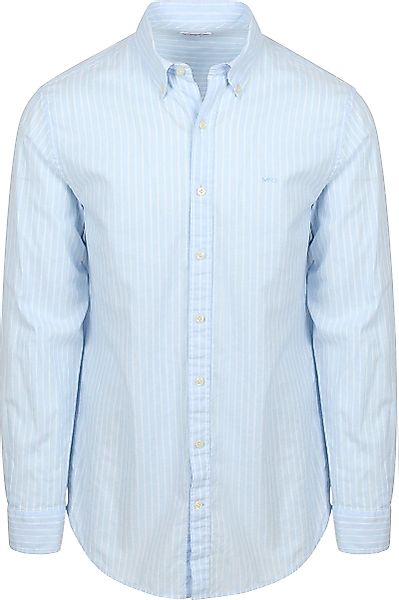 McGregor Hemd Cotton Linen Streifen Hellblau - Größe 3XL günstig online kaufen