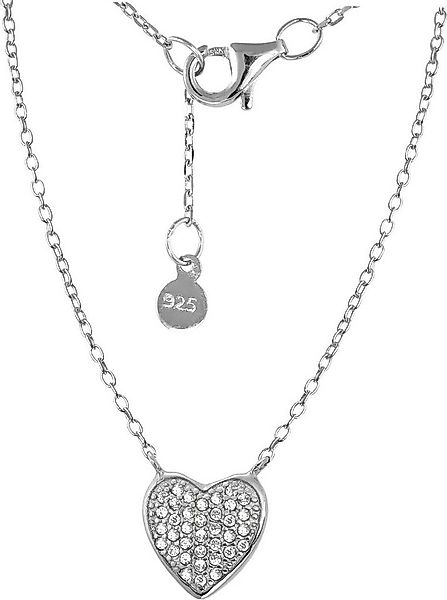 SilberDream Silberkette SilberDream Zirkonia Herz Halskette silber (Halsket günstig online kaufen
