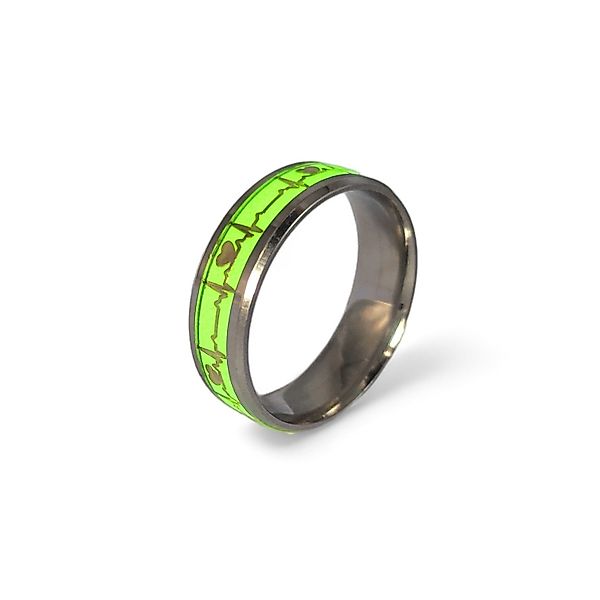 Eyecatcher Fingerring Glowing Ring Herz EKG günstig online kaufen