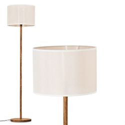 hofstein Stehlampe moderne Stehlampe aus Holz/Stoff günstig online kaufen