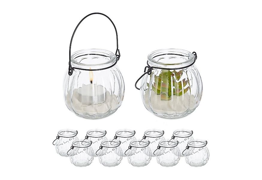 relaxdays Windlicht Glas 12er Set günstig online kaufen