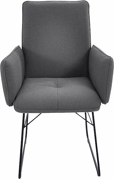 K+W Komfort & Wohnen Armlehnstuhl () 1 Stk.Drahtkufengestell in Metall schw günstig online kaufen