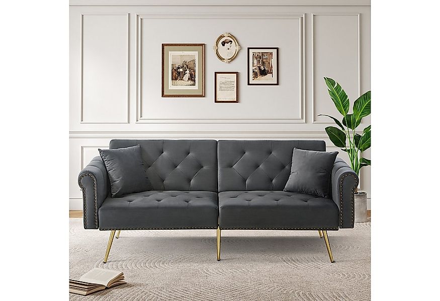 Merax Schlafsofa mit Bettfunktion, 1 Teile, 2-Sitzer-Sofa mit verstellbarer günstig online kaufen