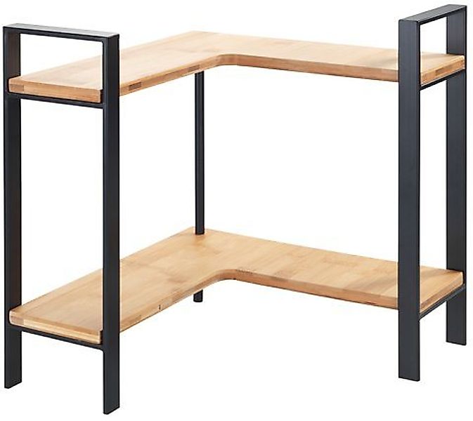 WENKO Küchenregal Modell Lou, 2 Ablagen aus Bambus, stehendes Küchen-Eckreg günstig online kaufen