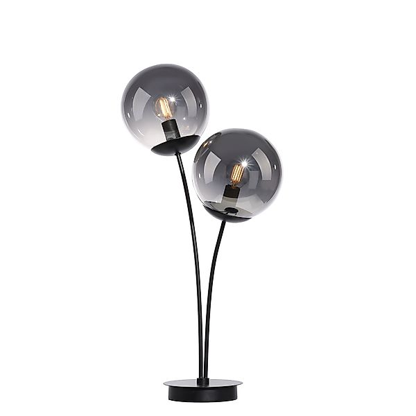 Just Light Tischleuchte Big Widow 2-flammig 60 cm x 16 cm Schwarz günstig online kaufen
