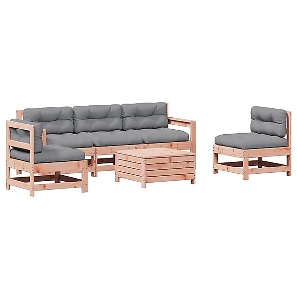vidaXL 6-Tlg Garten-Lounge-Set mit Kissen Massivholz Douglasie 3250742 günstig online kaufen