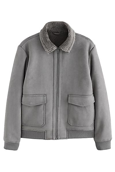 Next Lederjacke Jacke aus Velourskunstfell mit günstig online kaufen