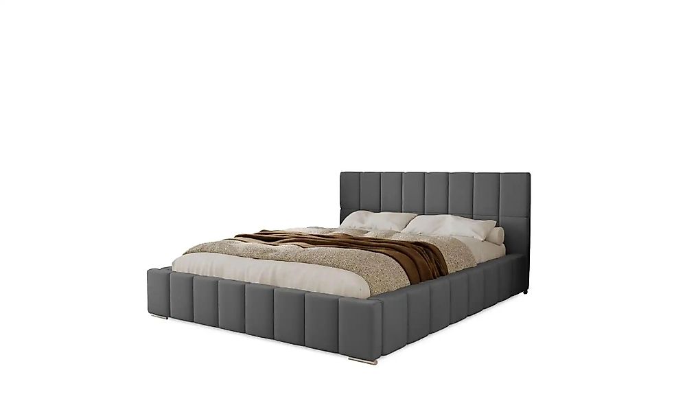 Polsterbett mit Stauraum  Ayr ¦ grau ¦ Maße (cm): H: 100 Betten > Polsterbe günstig online kaufen