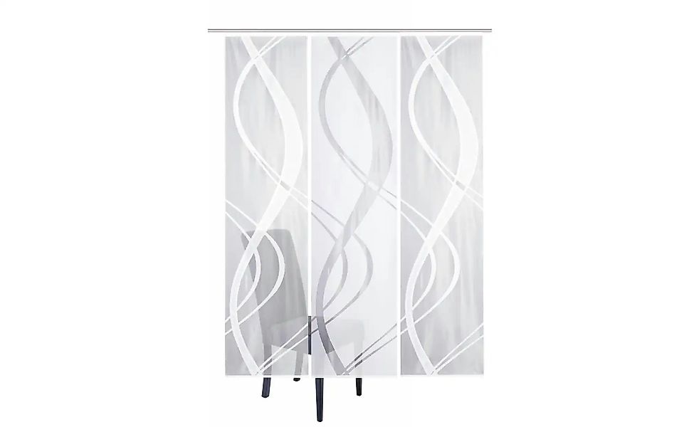 HOME WOHNIDEEN Schiebegardine "TIBASO" Paneelwagen 3 Stk. tlg. halbtranspar günstig online kaufen