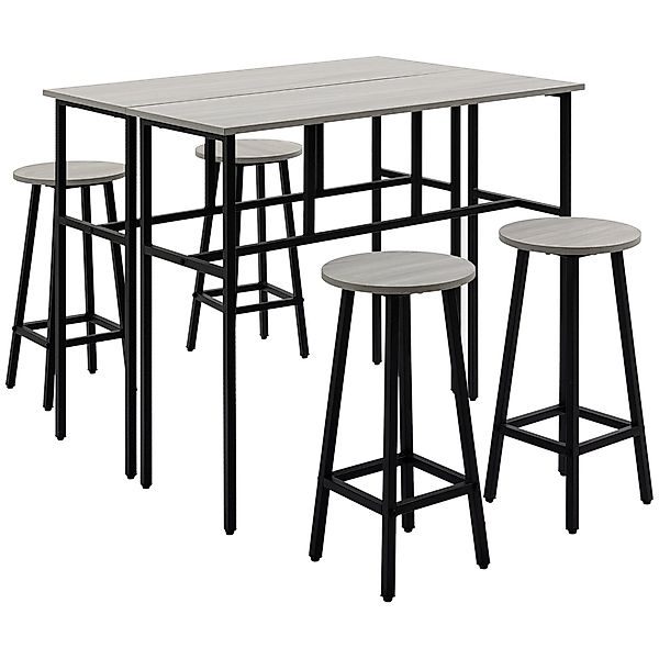 HOMCOM Bargruppe Bartisch-Set im Industriedesign, (Set, günstig online kaufen