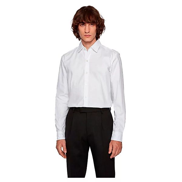 Boss Robbie Langarm Hemd L White günstig online kaufen