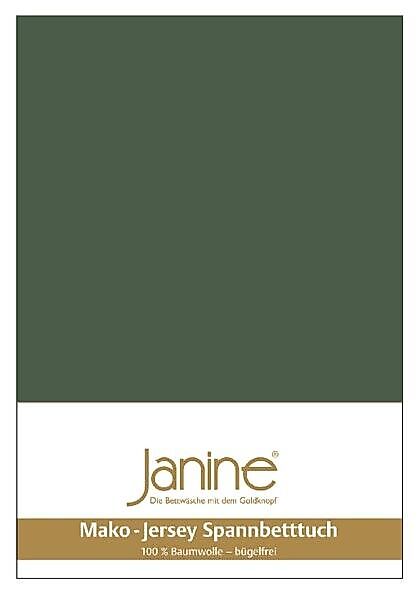 Janine Janine Spannbetttuch Mako-Feinjersey 5007 olivgrün (76) Größe:  100x günstig online kaufen