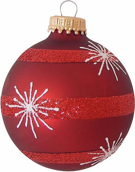 Krebs Glas Lauscha Weihnachtsbaumkugel »CBK90214, Weihnachtsdeko rot, Chris günstig online kaufen