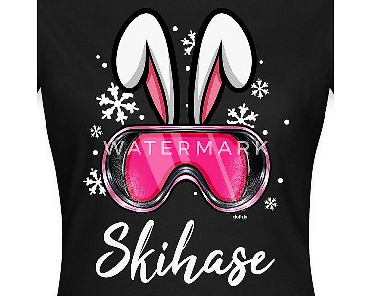 Spreadshirt T-Shirt Schneehase Skibrillen Design Frauen T-Shirt (1-tlg) günstig online kaufen